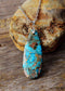 Boho Necklace, BlueTurquoise Eclipe Pendant